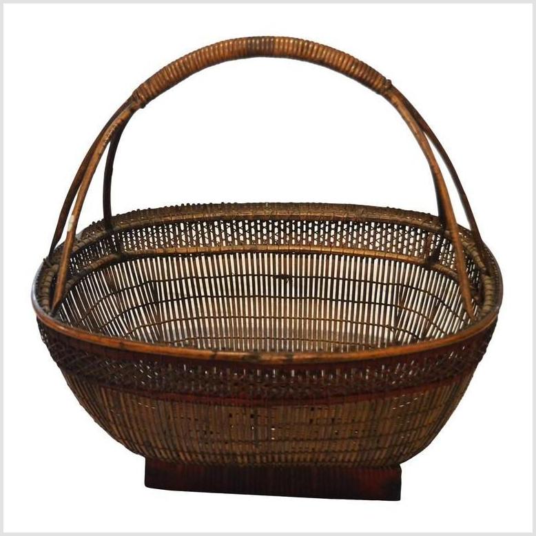 Laotian Basket- Asian Antiques, Vintage Home Decor & Chinese Furniture - FEA Home