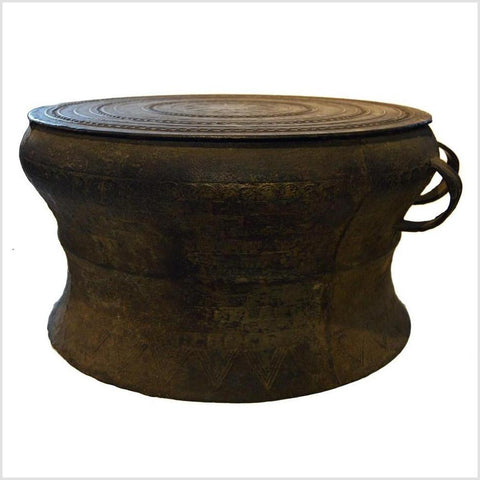 Laotian Bronze Rain Drum- Asian Antiques, Vintage Home Decor & Chinese Furniture - FEA Home