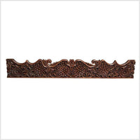 Large Carved Teak Architectural Panel With Foliage Motifs