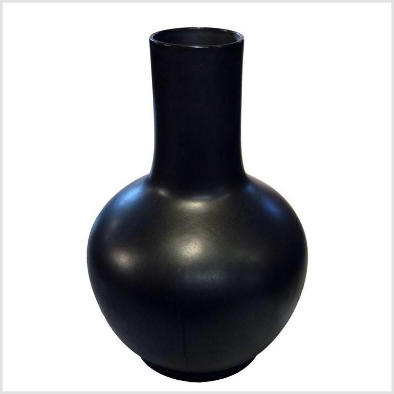 Large Chinese Black Celadon Vase-2. Asian & Chinese Furniture, Art, Antiques, Vintage Home Décor for sale at FEA Home