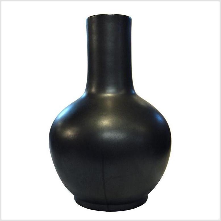 Large Chinese Black Celadon Vase-1. Asian & Chinese Furniture, Art, Antiques, Vintage Home Décor for sale at FEA Home