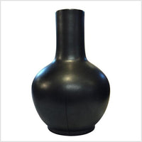 Large Chinese Black Celadon Vase