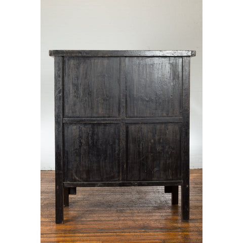 Large Chinese Qing Dynasty 19th Century Red Lacquer Armoire with Gilt Décor-9. Asian & Chinese Furniture, Art, Antiques, Vintage Home Décor for sale at FEA Home