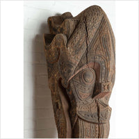 Large Hand Carved Singa Singa Tribal Carving from the Batak People, Sumatra