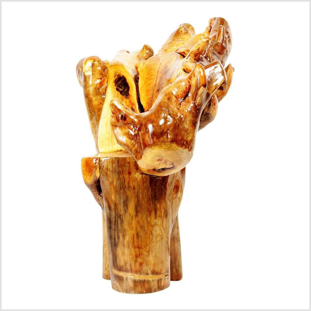Large Handmade Camphor Wood Root Chair from China, 20th Century-3. Asian &amp; Chinese Furniture, Art, Antiques, Vintage Home Décor for sale at FEA Home