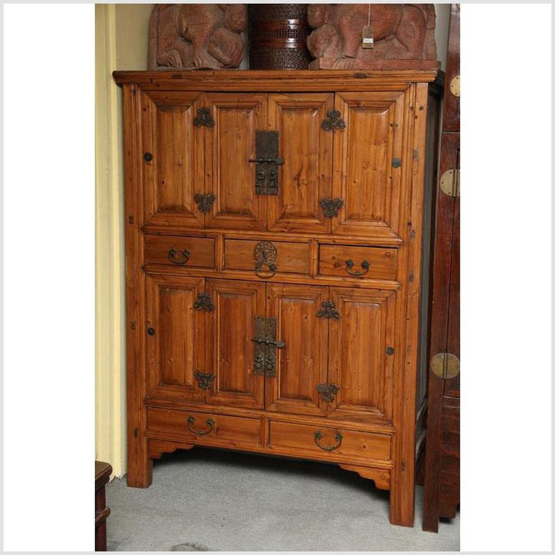 Large Late 19th Century Pine Cabinet With Original Butterfly Hardware From China-YN136-3. Asian & Chinese Furniture, Art, Antiques, Vintage Home Décor for sale at FEA Home