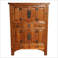 Large Late 19th Century Pine Cabinet With Original Butterfly Hardware From China