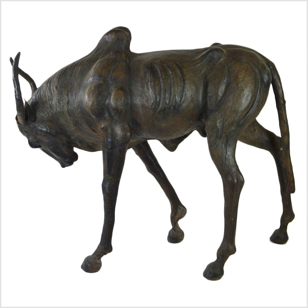 Large Leather Gnu-7. Asian &amp; Chinese Furniture, Art, Antiques, Vintage Home Décor for sale at FEA Home