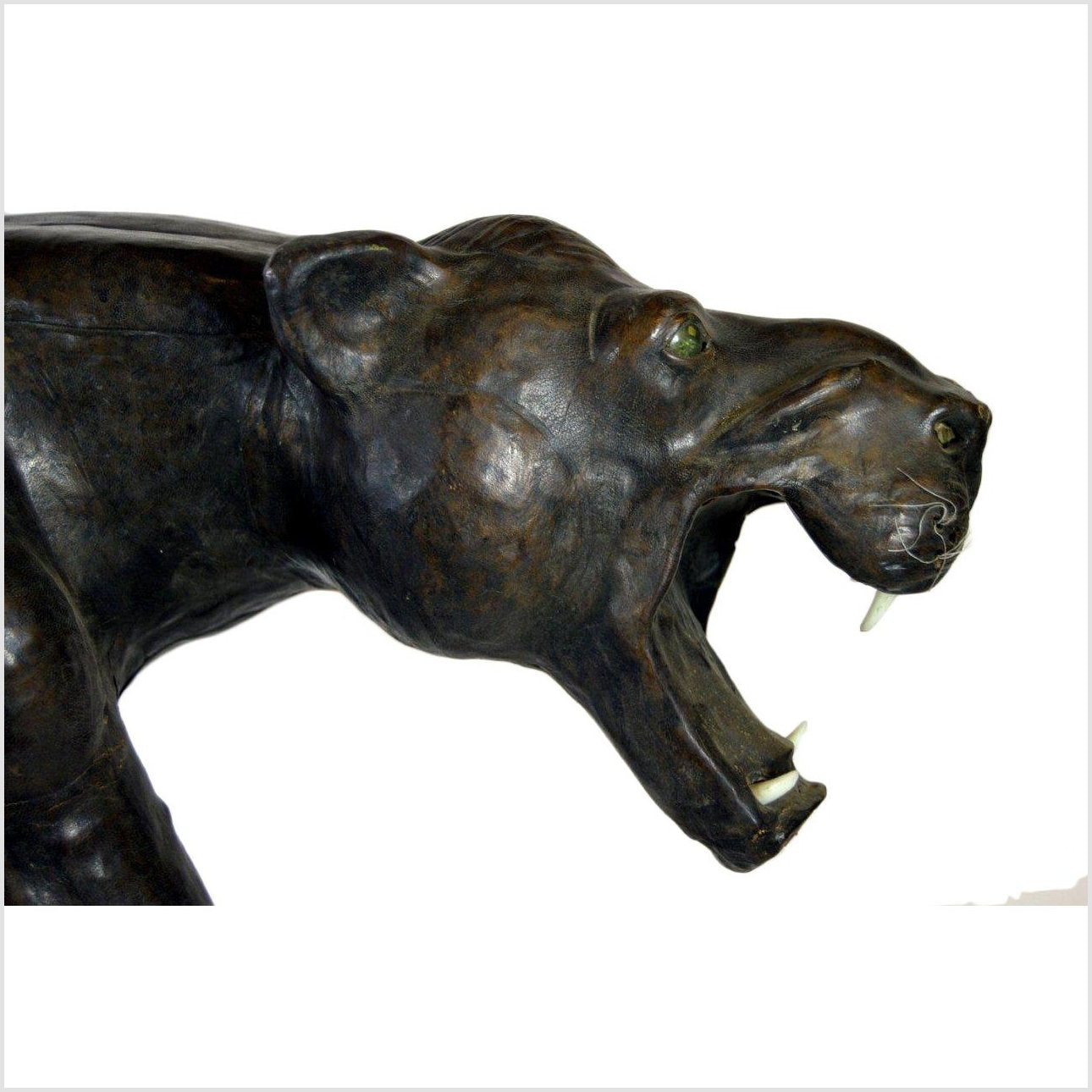 Large Leather Panther-2. Asian & Chinese Furniture, Art, Antiques, Vintage Home Décor for sale at FEA Home