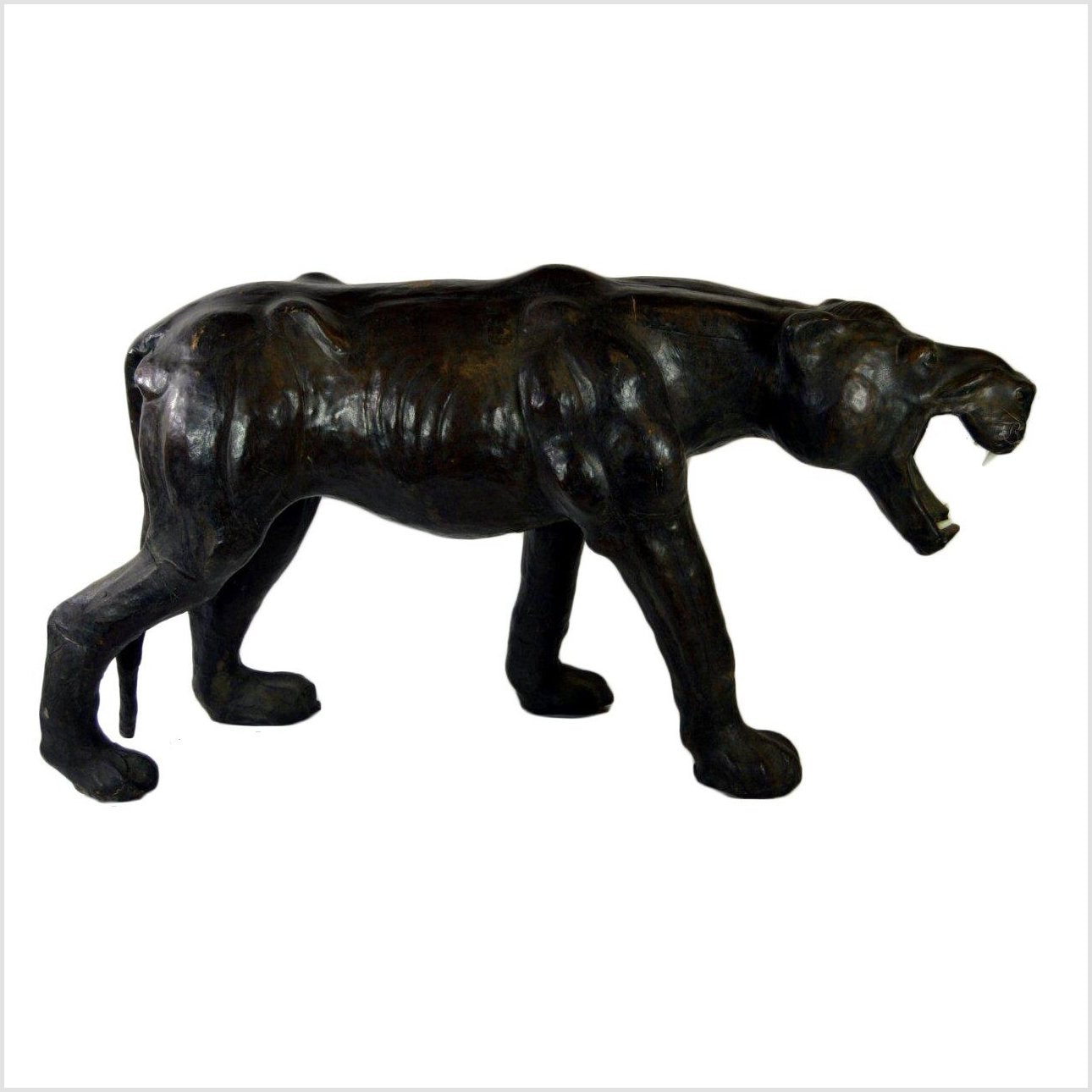 Large Leather Panther-1. Asian & Chinese Furniture, Art, Antiques, Vintage Home Décor for sale at FEA Home