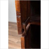 Large Teak Cabinet from Java, with Four Drawers and Four Sets of Double Doors