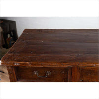 Large Teak Cabinet from Java, with Four Drawers and Four Sets of Double Doors