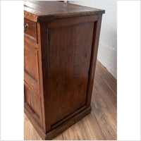 Large Teak Cabinet from Java, with Four Drawers and Four Sets of Double Doors