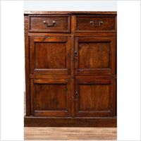 Large Teak Cabinet from Java, with Four Drawers and Four Sets of Double Doors