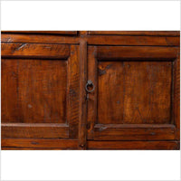 Large Teak Cabinet from Java, with Four Drawers and Four Sets of Double Doors