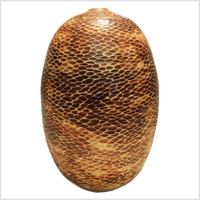 Large Thai Snakeskin Vase- Asian Antiques, Vintage Home Decor & Chinese Furniture - FEA Home