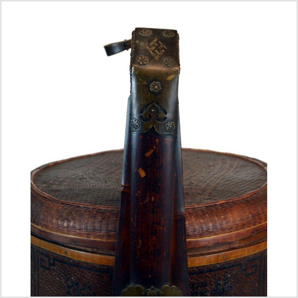 Large Wicker Basket with Lid-3. Asian &amp; Chinese Furniture, Art, Antiques, Vintage Home Décor for sale at FEA Home