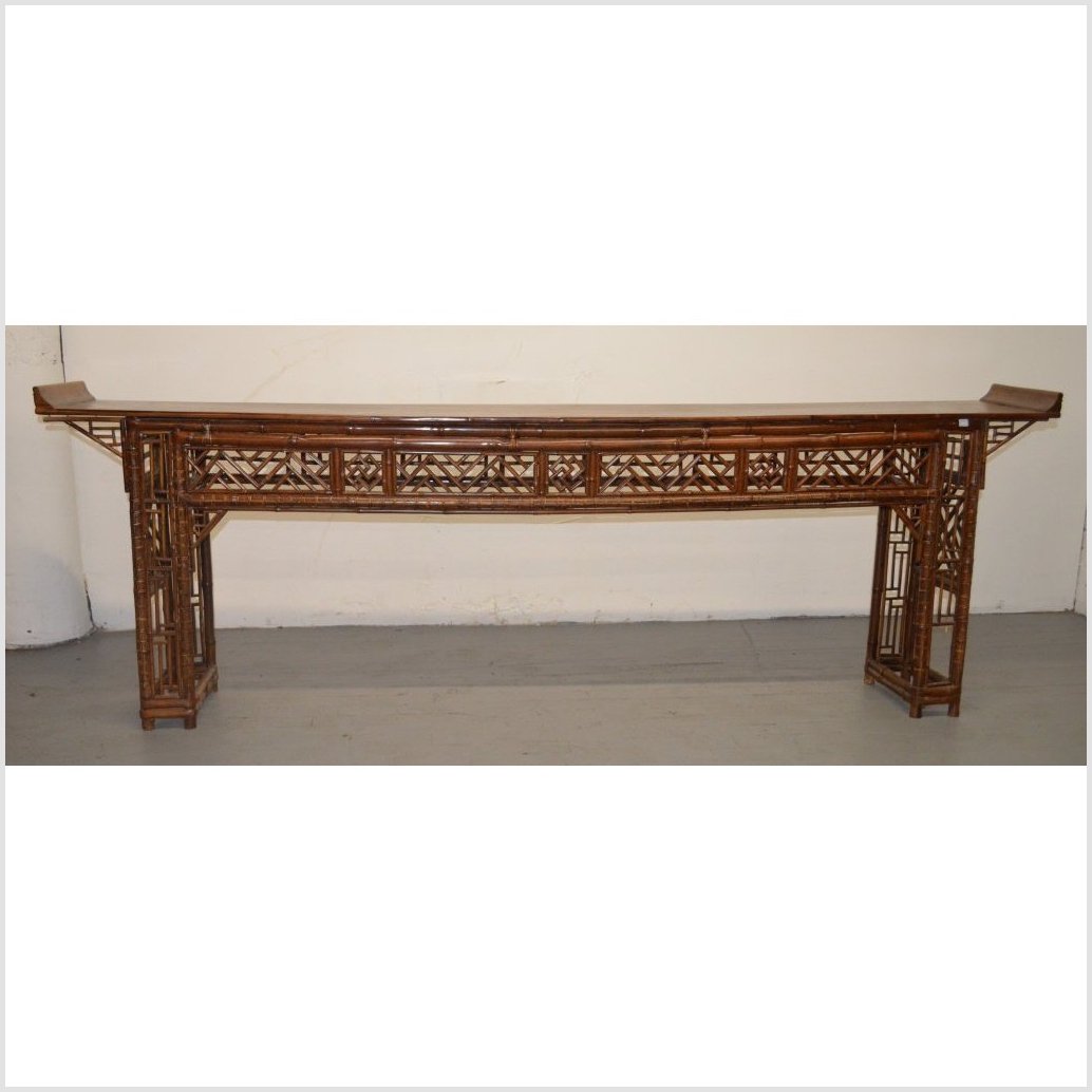 Long Bamboo Altar Table-3. Asian &amp; Chinese Furniture, Art, Antiques, Vintage Home Décor for sale at FEA Home