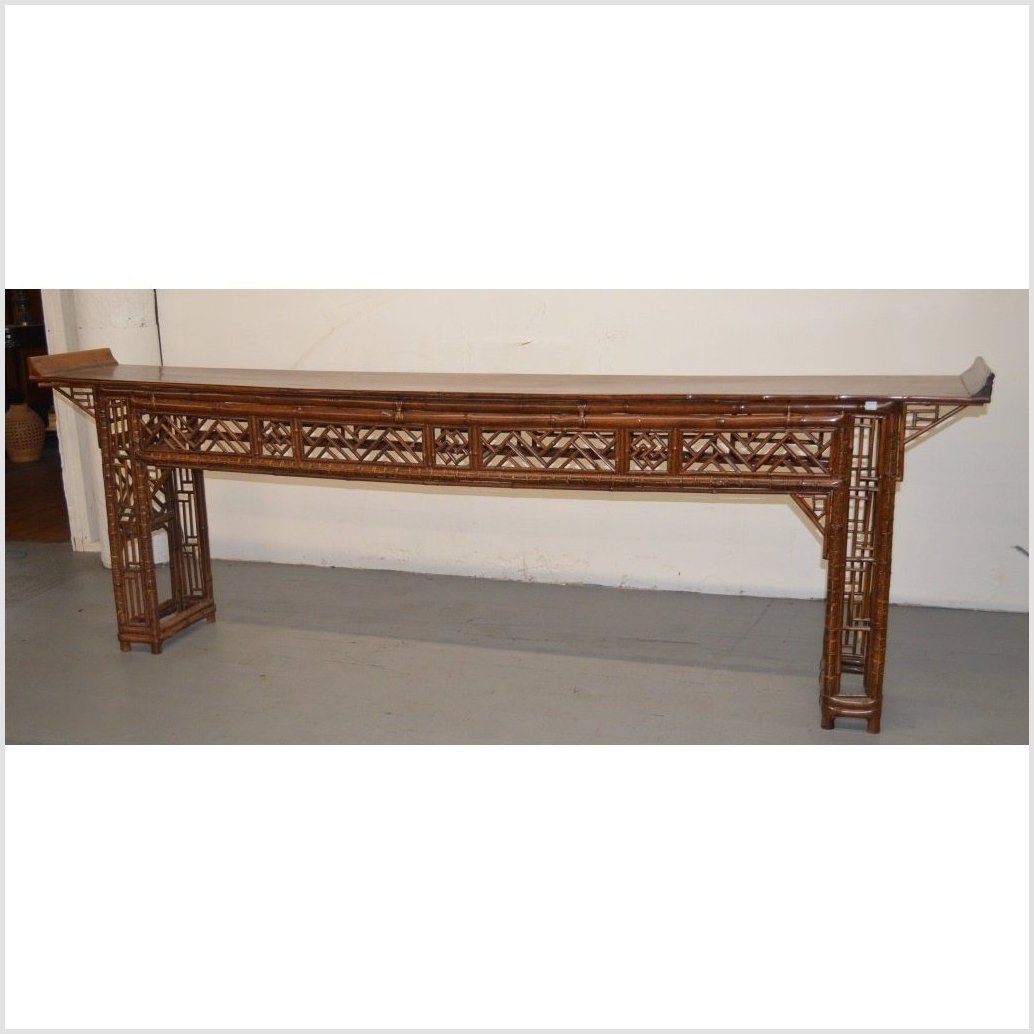 Long Bamboo Altar Table-4. Asian &amp; Chinese Furniture, Art, Antiques, Vintage Home Décor for sale at FEA Home
