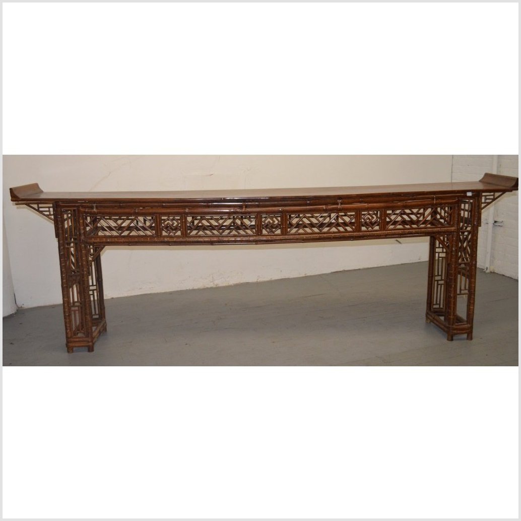 Long Bamboo Altar Table-6. Asian &amp; Chinese Furniture, Art, Antiques, Vintage Home Décor for sale at FEA Home