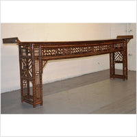 Long Bamboo Altar Table- Asian Antiques, Vintage Home Decor & Chinese Furniture - FEA Home