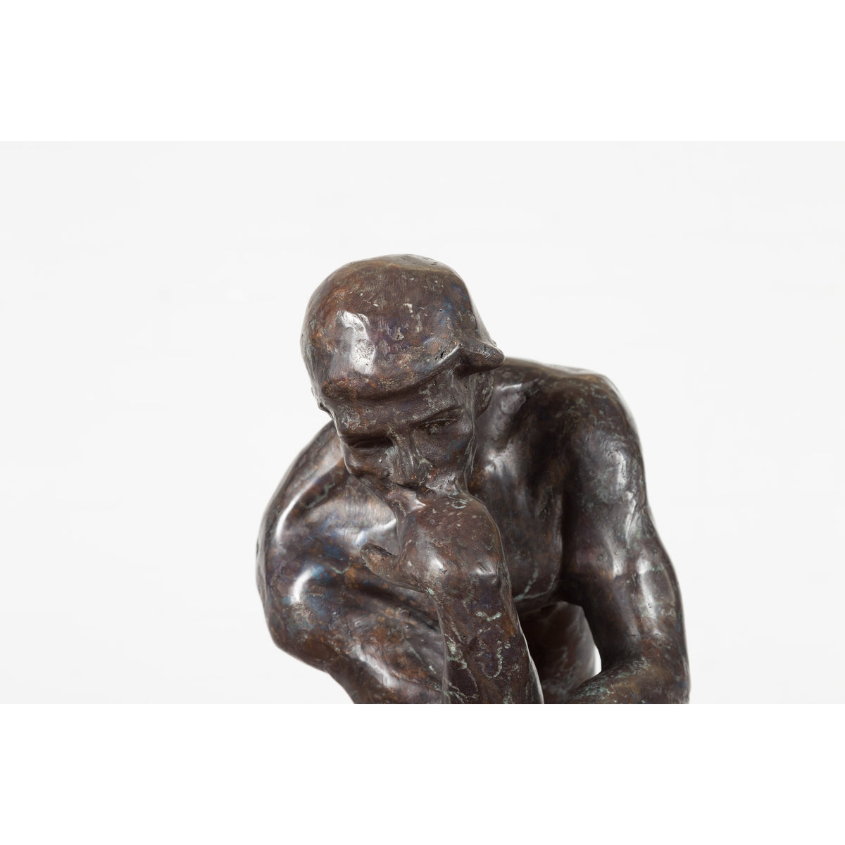Lost Wax Cast Bronze Sculpture on Base Inspired by Auguste Rodin&#39;s The thinker-8. Asian &amp; Chinese Furniture, Art, Antiques, Vintage Home Décor for sale at FEA Home