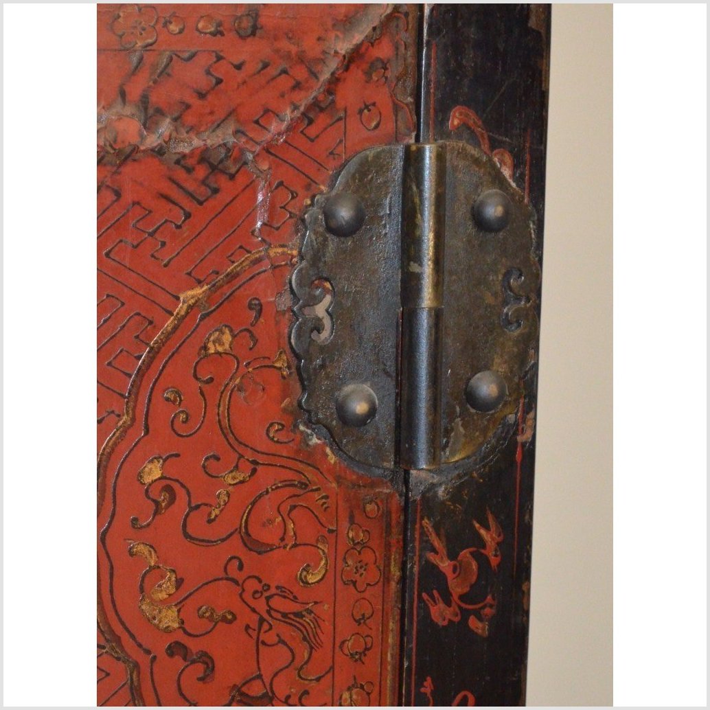Low Black &amp; Red Cabinet-5. Asian &amp; Chinese Furniture, Art, Antiques, Vintage Home Décor for sale at FEA Home