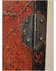 Low Black & Red Cabinet-5. Asian & Chinese Furniture, Art, Antiques, Vintage Home Décor for sale at FEA Home