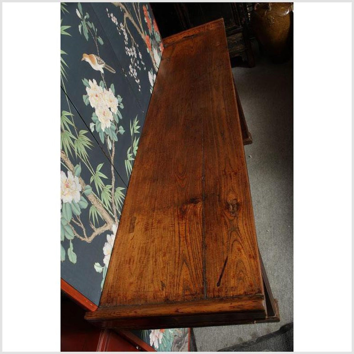 Mid 19th Century Chinese Carved Elmwood Console Table with Original Finish-10. Asian &amp; Chinese Furniture, Art, Antiques, Vintage Home Décor for sale at FEA Home