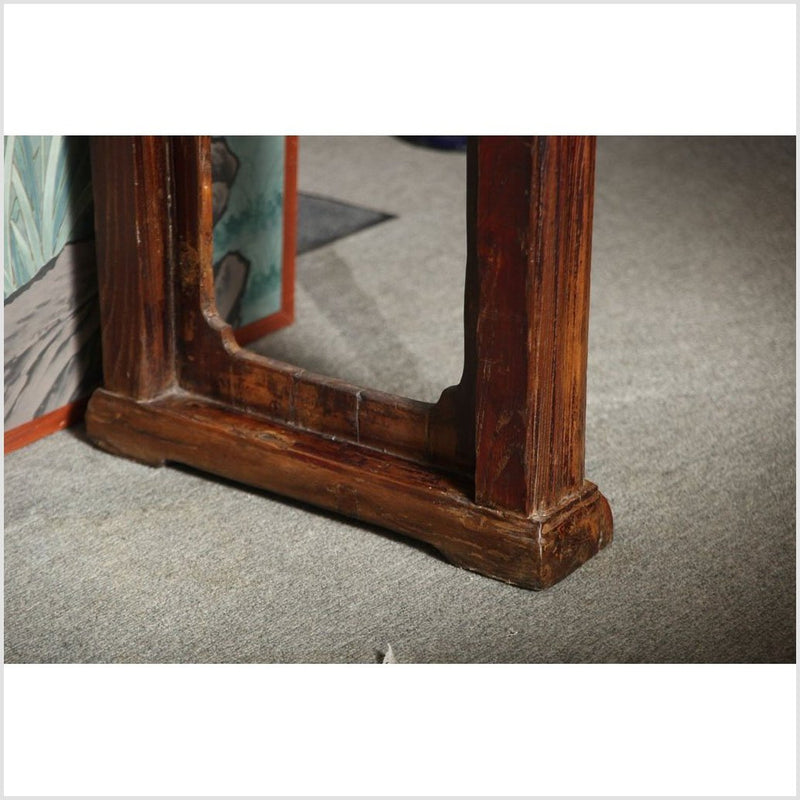 Mid 19th Century Chinese Carved Elmwood Console Table with Original Finish-YN129-9. Asian & Chinese Furniture, Art, Antiques, Vintage Home Décor for sale at FEA Home