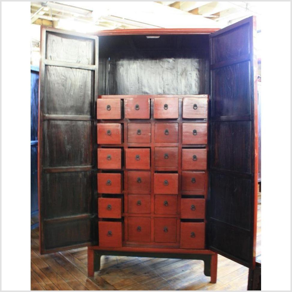 Ming Style Red Lacquer Apothecary Cabinet-2. Asian & Chinese Furniture, Art, Antiques, Vintage Home Décor for sale at FEA Home