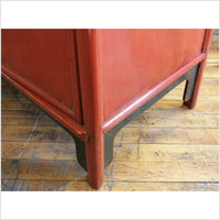 Ming Style Red Lacquer Apothecary Cabinet