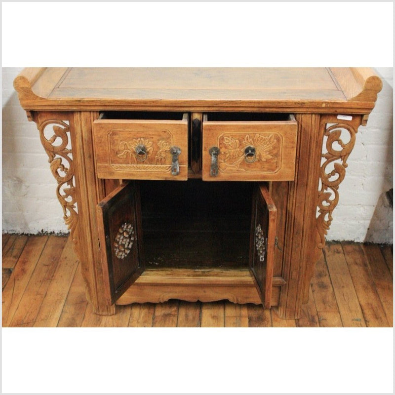 Natural Elmwood Altar Cabinet-YN1334-2. Asian & Chinese Furniture, Art, Antiques, Vintage Home Décor for sale at FEA Home