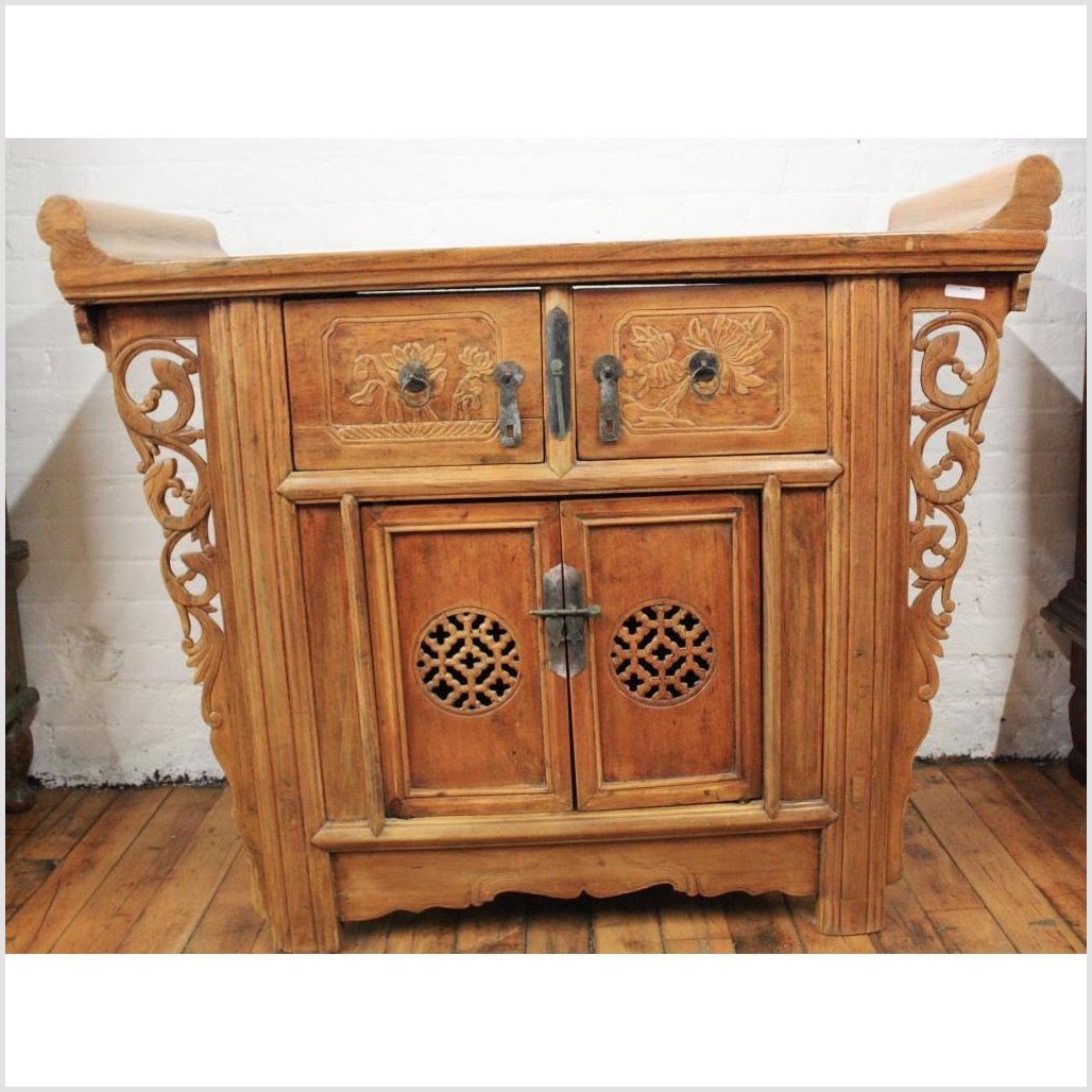 Natural Elmwood Altar Cabinet-1. Asian & Chinese Furniture, Art, Antiques, Vintage Home Décor for sale at FEA Home