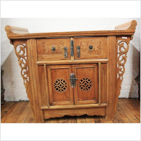 Natural Elmwood Altar Cabinet-YN1334-1. Asian & Chinese Furniture, Art, Antiques, Vintage Home Décor for sale at FEA Home