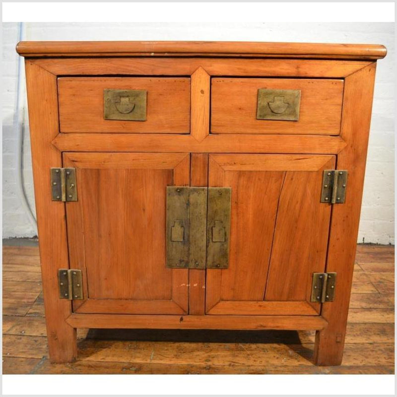 Natural Finish Small Cabinet- Asian Antiques, Vintage Home Decor & Chinese Furniture - FEA Home