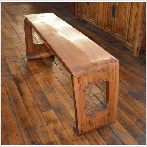 Natural Wood Low Bench