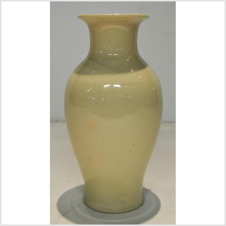 Off-White Crackle Porcelain Vase-YN3457-1. Asian & Chinese Furniture, Art, Antiques, Vintage Home Décor for sale at FEA Home
