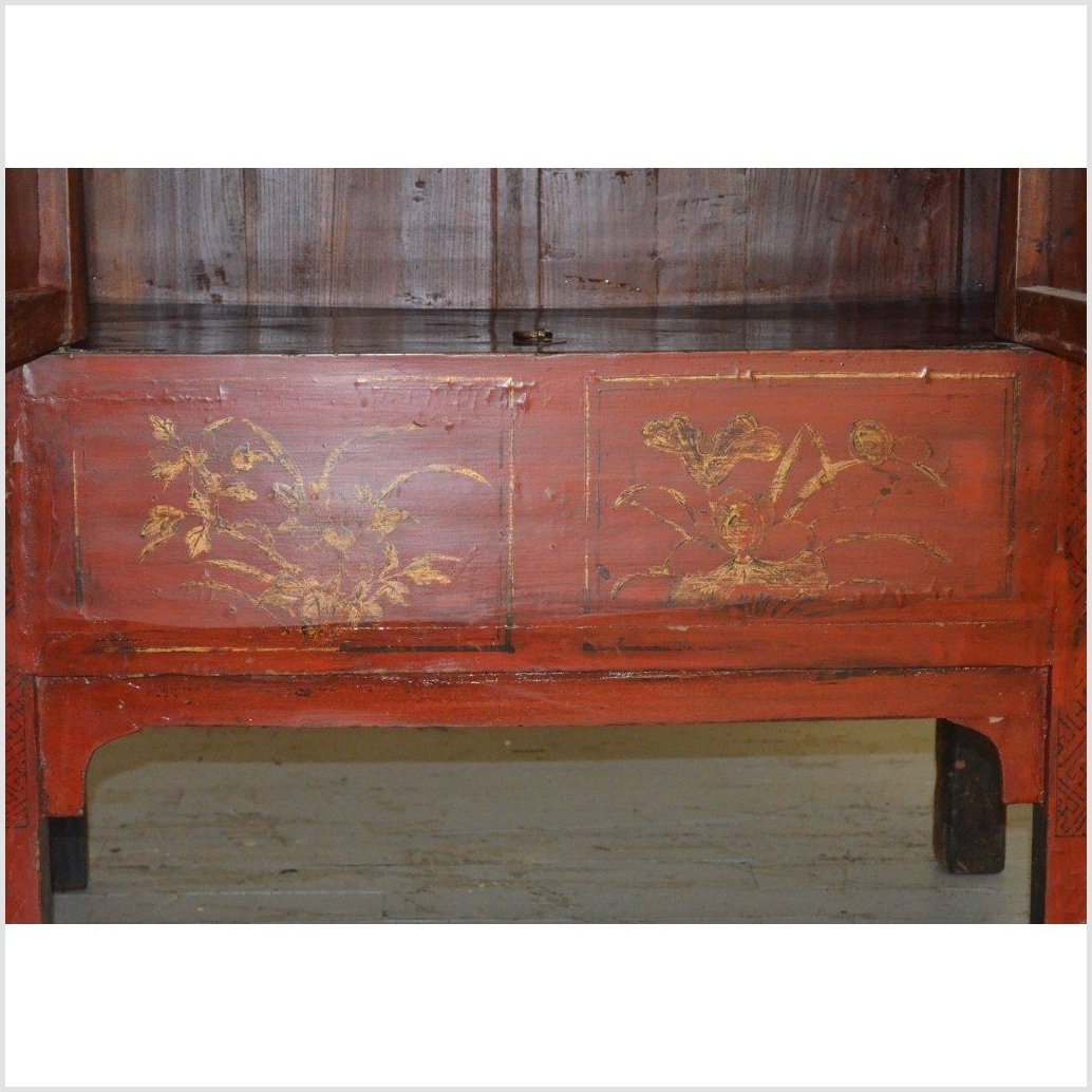 Original Decoration Antique Red Lacquer Cabinet-7. Asian &amp; Chinese Furniture, Art, Antiques, Vintage Home Décor for sale at FEA Home