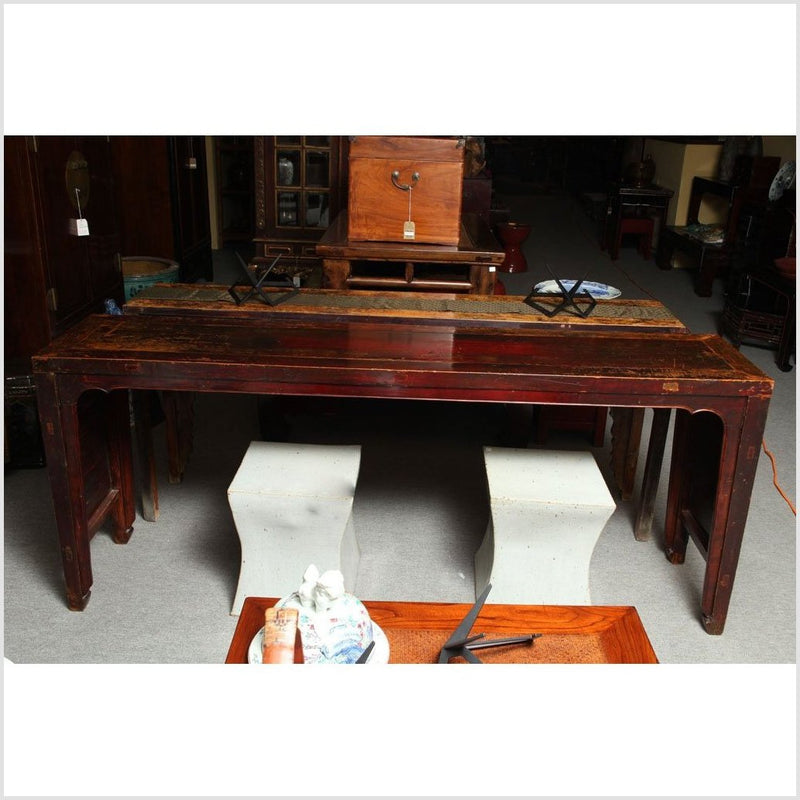 Original Finish 7' Console Table- Asian Antiques, Vintage Home Decor & Chinese Furniture - FEA Home