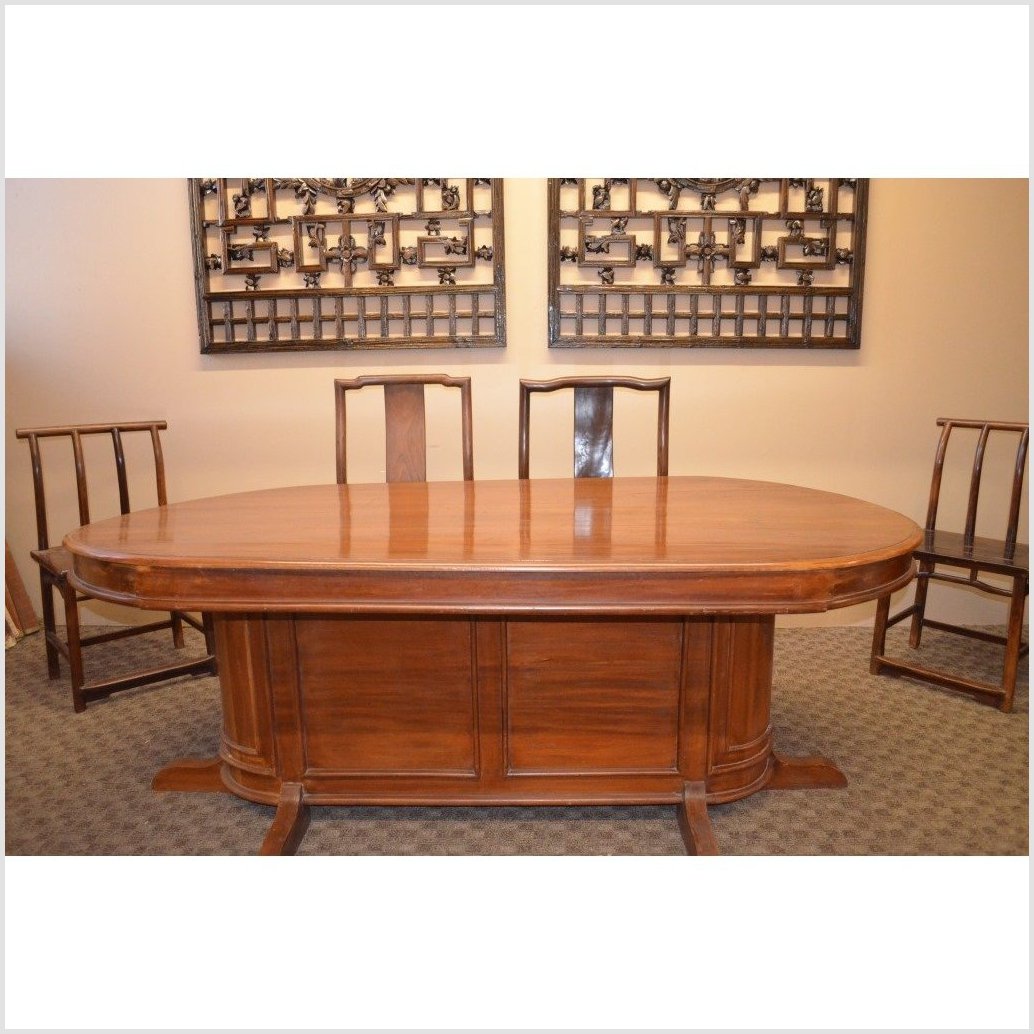 Oval Pedestal Dining Table-1. Asian & Chinese Furniture, Art, Antiques, Vintage Home Décor for sale at FEA Home