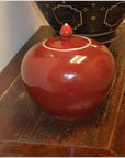 Oxblood Ginger Jar-3. Asian & Chinese Furniture, Art, Antiques, Vintage Home Décor for sale at FEA Home