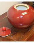 Oxblood Ginger Jar-1. Asian & Chinese Furniture, Art, Antiques, Vintage Home Décor for sale at FEA Home