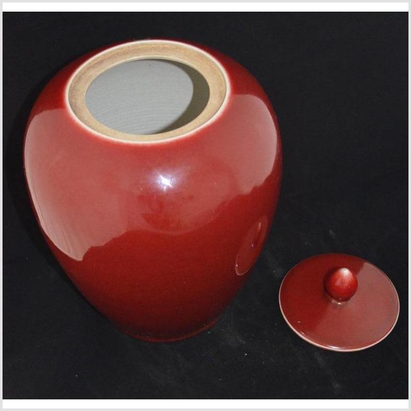 Oxblood Chinese Ginger Jar-2. Asian & Chinese Furniture, Art, Antiques, Vintage Home Décor for sale at FEA Home