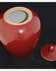Oxblood Chinese Ginger Jar-2. Asian & Chinese Furniture, Art, Antiques, Vintage Home Décor for sale at FEA Home