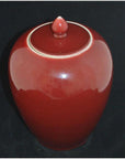 Oxblood Chinese Ginger Jar-3. Asian & Chinese Furniture, Art, Antiques, Vintage Home Décor for sale at FEA Home
