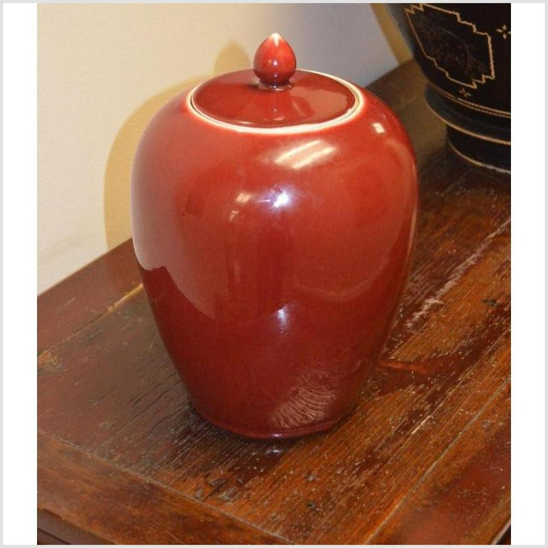 Oxblood Chinese Ginger Jar- Asian Antiques, Vintage Home Decor & Chinese Furniture - FEA Home