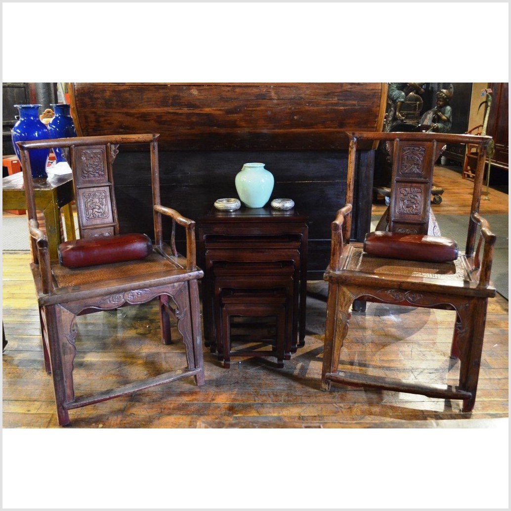 Pair of Antique Chinese Arm Chairs-6. Asian &amp; Chinese Furniture, Art, Antiques, Vintage Home Décor for sale at FEA Home