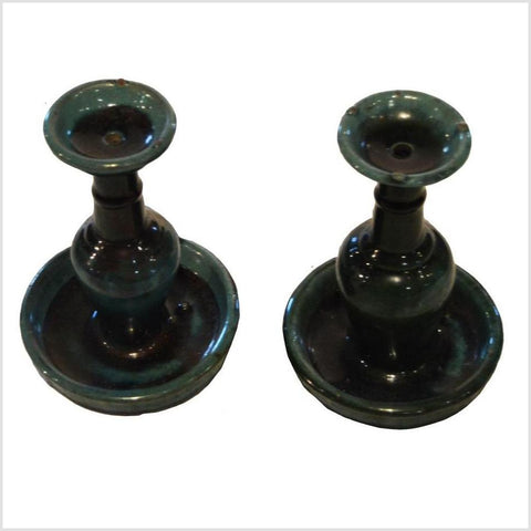Antique Chinese Hunan Candle Holders 