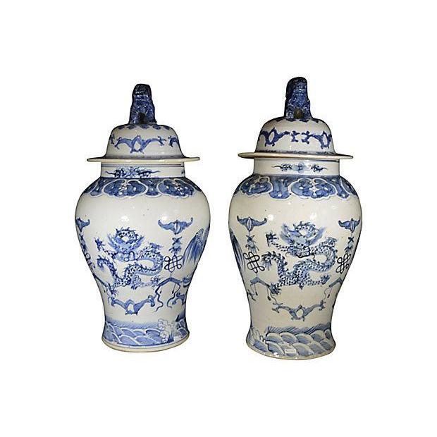 Pair of Antique Chinese Porcelain Jars-2. Asian & Chinese Furniture, Art, Antiques, Vintage Home Décor for sale at FEA Home